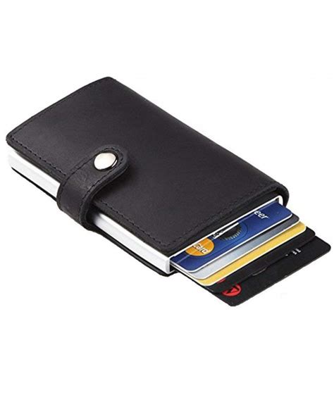 rfid slim wallet front pocket wallet minimalist secure thin credit card holder genuine leather