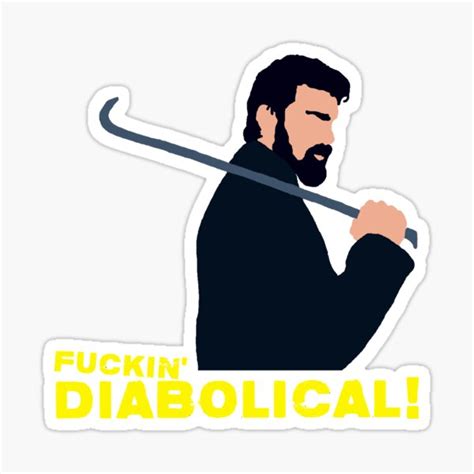 Billy Butcher Diabolical Yellow Sticker By Moviefan77 Redbubble