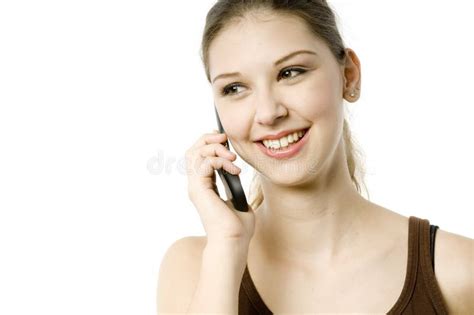 Girl With Phone Stock Image Image Of Phone Attractive 2121015
