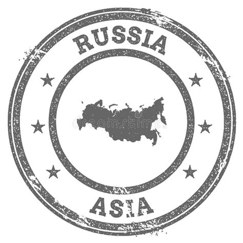 De Russische Sticker Van De Federatiekaart In In Kleuren Vector