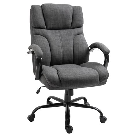 Comfortable chairs mean more time concentrating on the job in hand rather than the pain in your back. Vinsetto Ergonomic Big and Tall Fabric Office Chair with ...