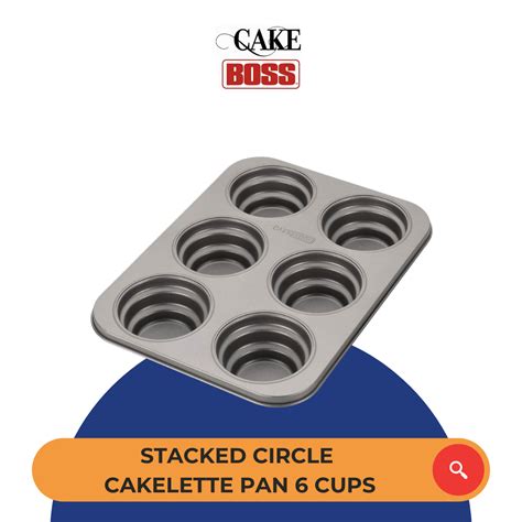 cake boss stacked circle cakelette pan 6 cups 555490 lazada ph