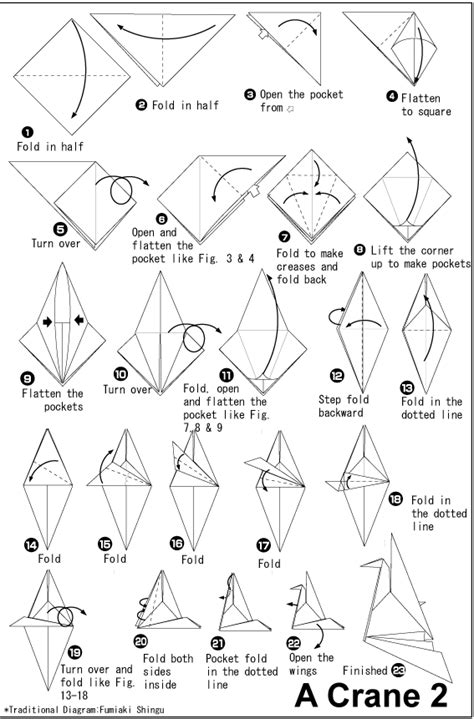 Crane 2 Easy Origami Instructions For Kids