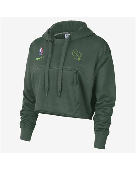 Nike Milwaukee Bucks Courtside Nba Fleece Pullover Hoodie In Green Lyst