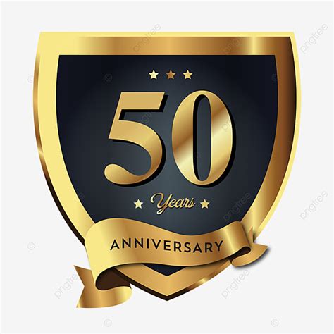 Icono Del Logo De La Insignia Del 50 Aniversario Png Gráfico De