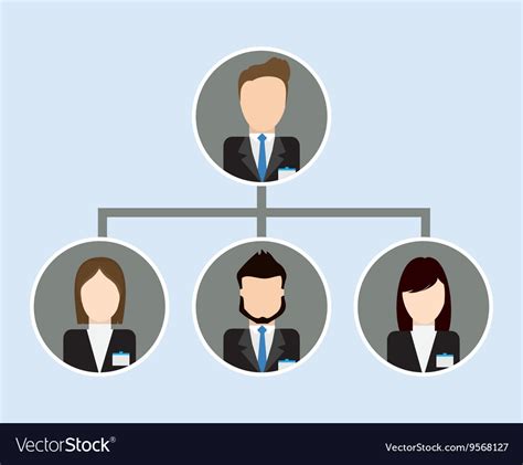 Organization Chart Icon Business Design Royalty Free Vector