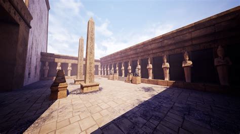 Modular Egyptian Temple 3d Asset Cgtrader