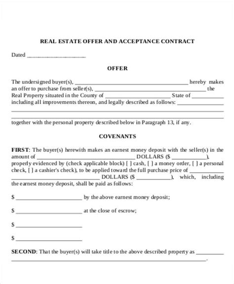 Free Home Offer Letter Template