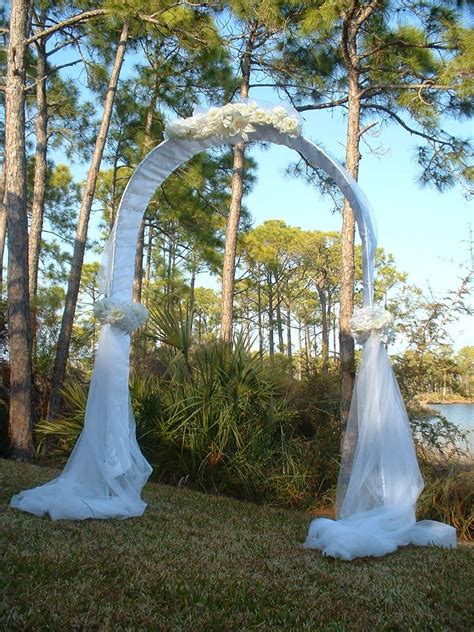 How to building your wedding arbor. White Wedding Arbors | Metal wedding arch, Arch decoration ...
