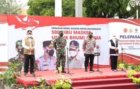 Ketatkan Prokes Ganip Warsito Lepas Gerakan Mobil Masker Di Malang