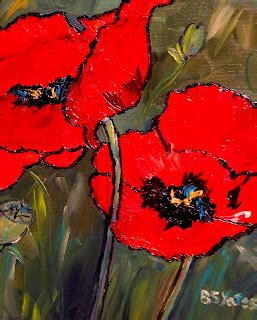 Bsyates Art A Sometimes Daily Painting Journal Two Poppies By Barb