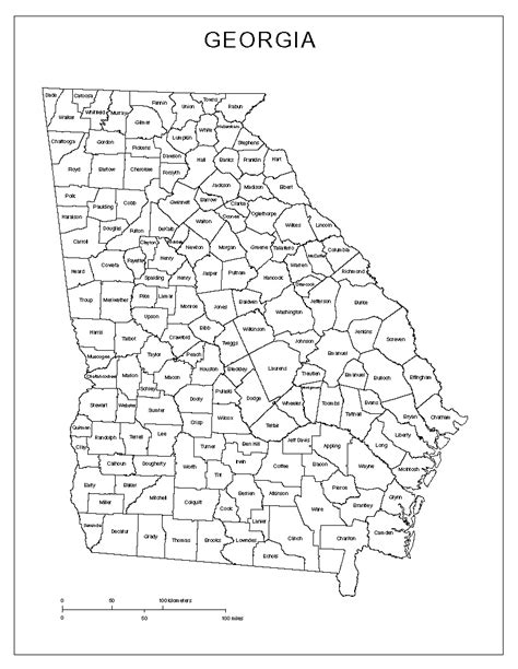 Georgia Regions Map Printable