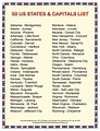 Printable States and Capitals List | Social Studies Study Guides – Tim ...