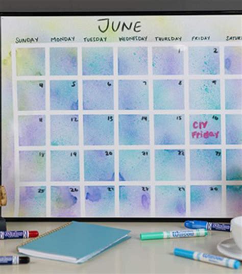 How To Make A Watercolor Calendar Watercolor Calendar Teacher