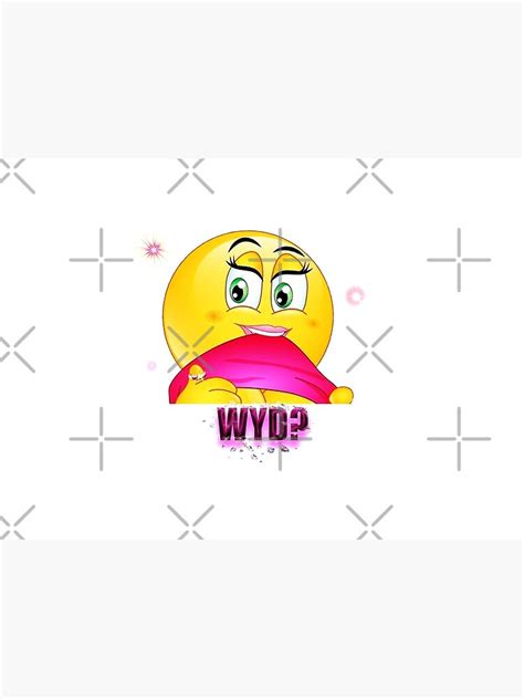 Flirty Emoji Sexy Emoticon Wyd Meme Mask By Gambeeno Redbubble