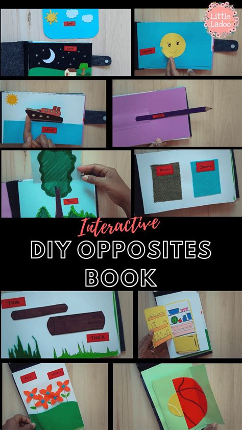 Diy Opposites Book Diy Book Storytime Crafts Diy Interactive Books