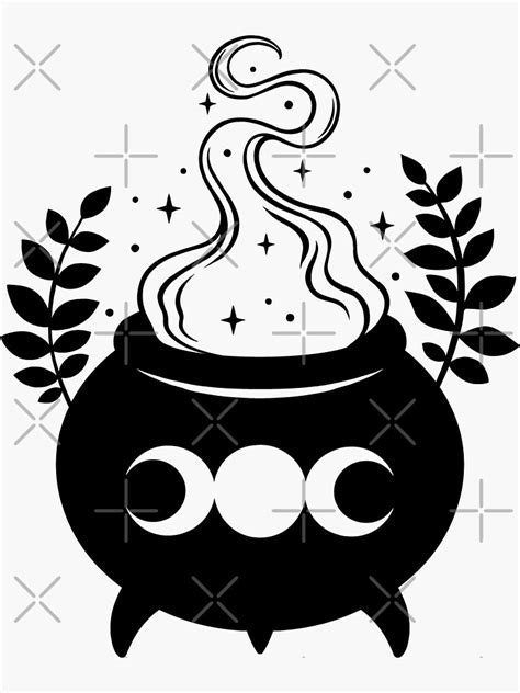 Witchs Cauldron Sticker For Sale By Omelaoccult Redbubble