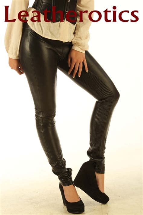 Unique Stretch Natural Leather Leggings Skinny Fit