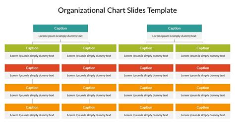 A Organizational Chart Slides Template For Powerpoint