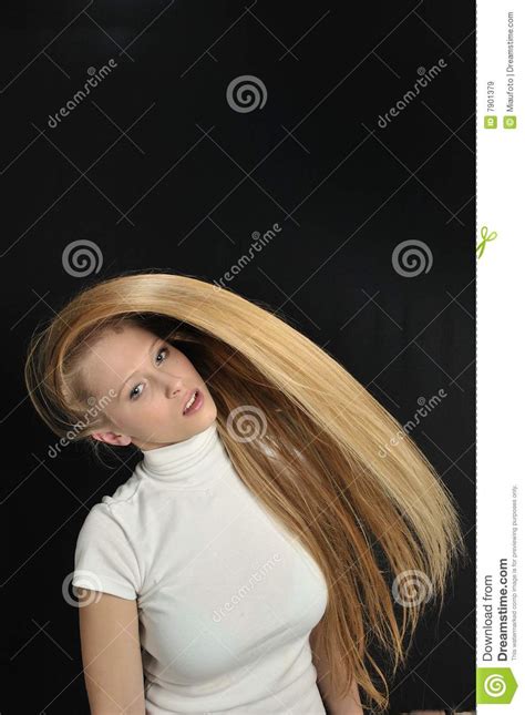 Blond Long Hair Teen Age Girl Stock Image Image Of Eyeshadow Adult