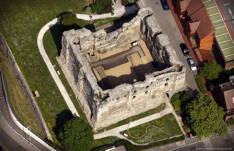 Aerial Photograph Of Canterbury Castle Canterbury Kent England Uk