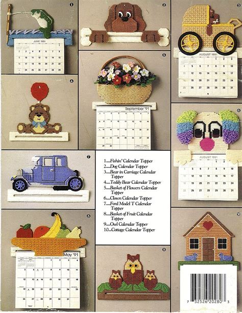 Calendar Toppers Plastic Canvas Pattern Click The Box Beside The Plus