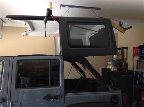 Conclusion on a garage ceiling storage lift. Best Homemade Hardtop lift? - JeepForum.com | Diy jeep, Jeep hard top, Jeep garage