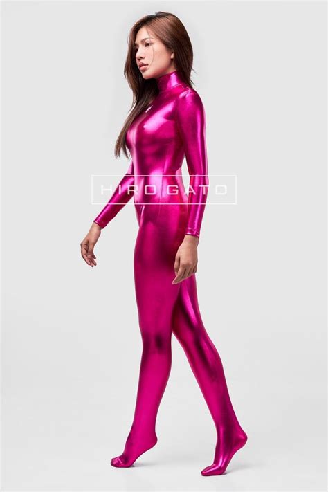 Spandex Catsuit Womens Bodysuit May 1 Unitards Bodycon Dress Suits Bills Pink Metallic