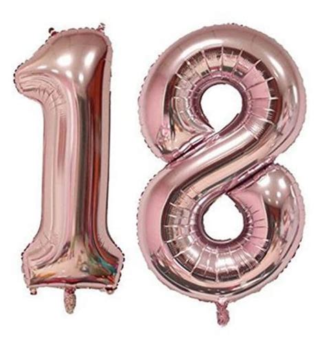 18th Rose Gold Eighteenth Birthday Pack 18 Garland Balloons Etsy