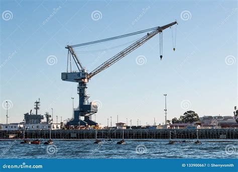 Naval Crane In San Diego California Editorial Photography Image Of