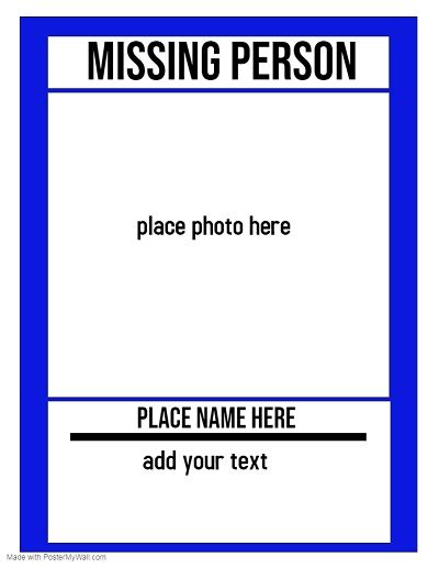 15 Free Missing Person Templates Template Republic