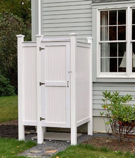 Transform Your Outdoor Space With A Vinyl Outdoor Shower Enclosure Kit Shower Ideas