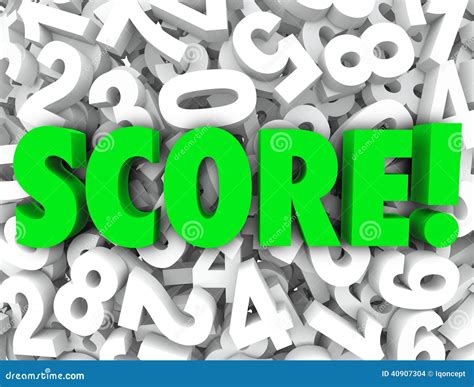 Score Word Numbers Background Final Tally Evaluation Grade Ratin Stock
