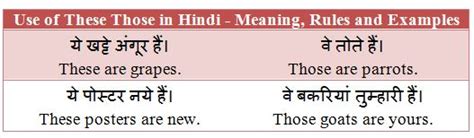 Use Of These And Those In Hindi Meaning Rules And Examples