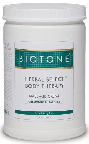Biotone Herbal Select Body Therapy Massage Creme 64 Ounce