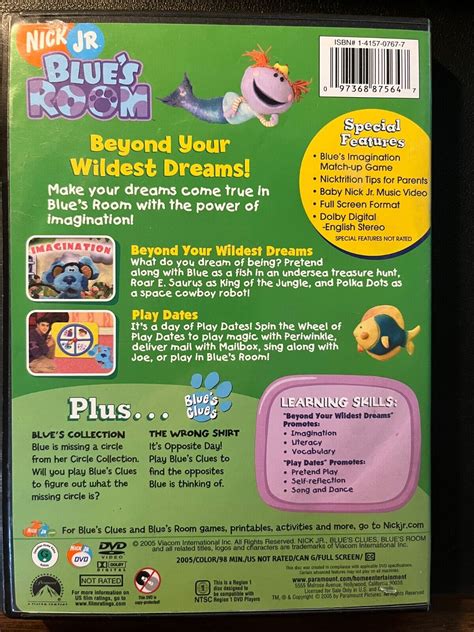 Blues Room Beyond Your Wildest Dreams Dvd Nickelodeon Nick Jr Ebay