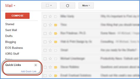 Using The Handy Gmail Quick Links Labs Feature — Email Overload Solutions