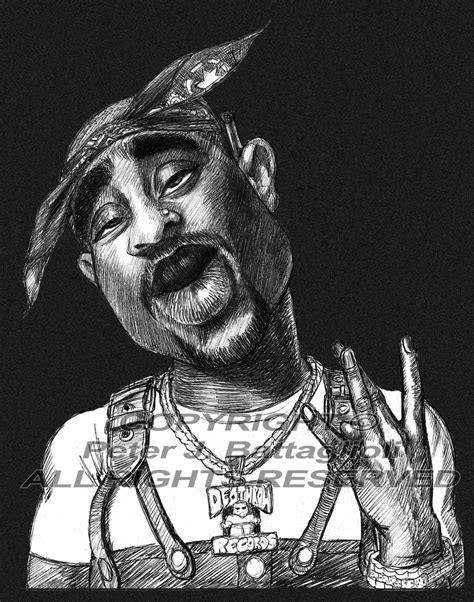 Tupac Shakur Cartoon Caricature Art Print Limited Edition Etsy