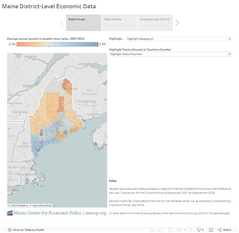 Mecep Map Economic Insights For Maines Legislative Districts 2019