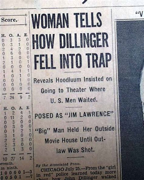 john dillinger s assassination woman in red