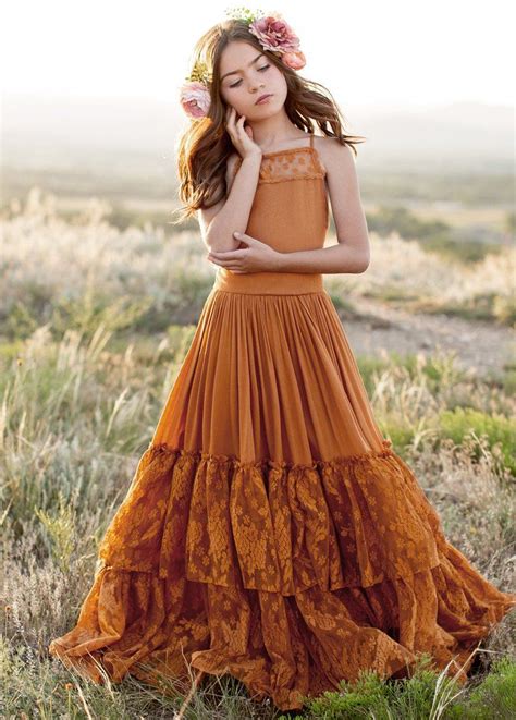 Catrin Dress In Marigold Flower Girl Dresses Boho Bohemian Flower