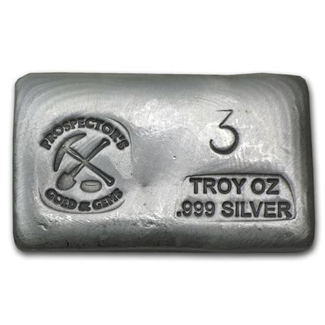 Buy 3 Oz Hand Poured Silver Bar Pg And G Apmex