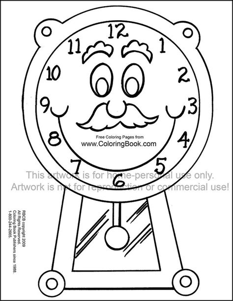 Telling Time Coloring Sheet Coloring Pages