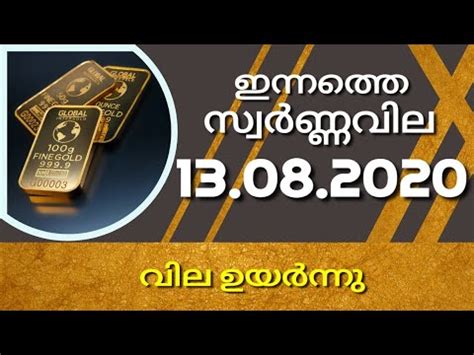 Get current gold price/rate in kerala. today goldrate/ഇന്നത്തെ സ്വർണ്ണ വില/13/08/2020/ kerala ...