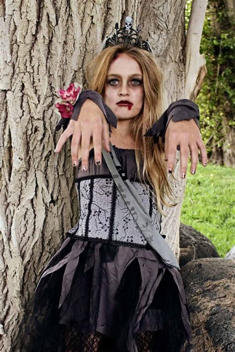 zombie prom queen makeup ideas zombie prom queen teen halloween costume walmart com walmart