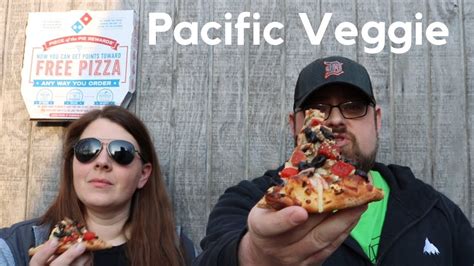 Dominos Pacific Veggie Pizza Review Couple Pizza Vlog In Michigan