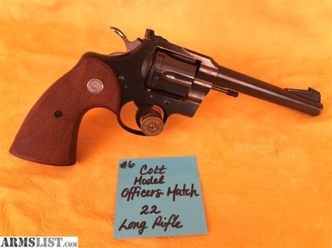 Armslist For Sale Colt Officers Model Match 22 Cal Revolver