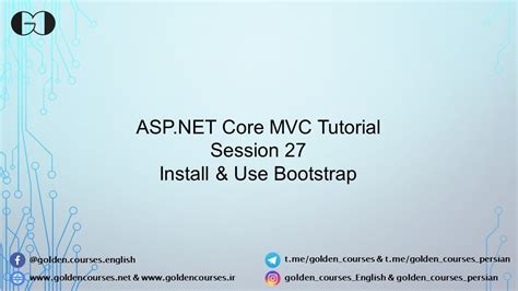 Install And Use Bootstrap In ASP NET Core Session YouTube