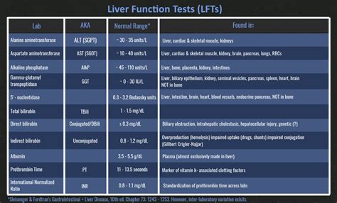Liver Function Tests Lfts Normal Values And Interpretation Alanine