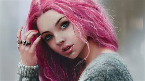 Pink Hair Girl Wallpaperhd Artist Wallpapers4k Wallpapersimages